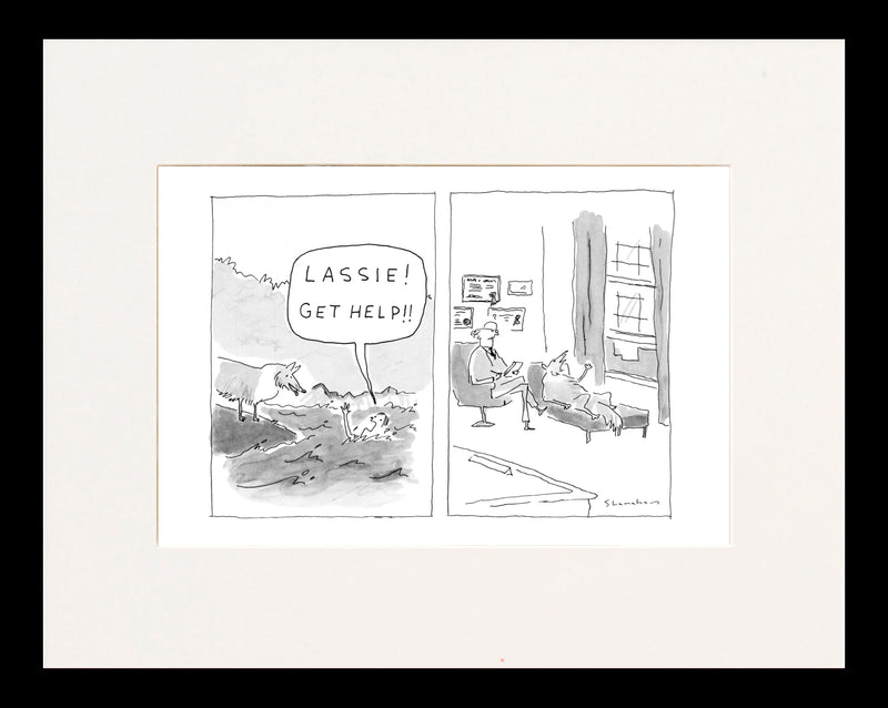 Lassie, Get Help! Cartoon Print
