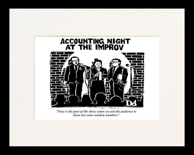Accounting Night at the Improv Cartoon Print