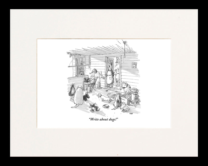 Write About Dogs Cartoon Print