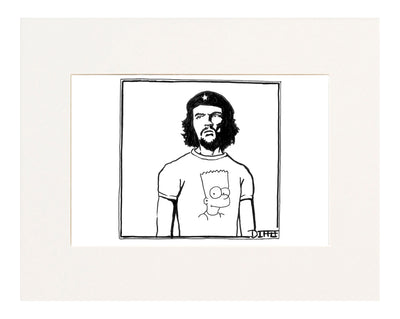 Che Guevara wearing a Bart Simpson T-shirt