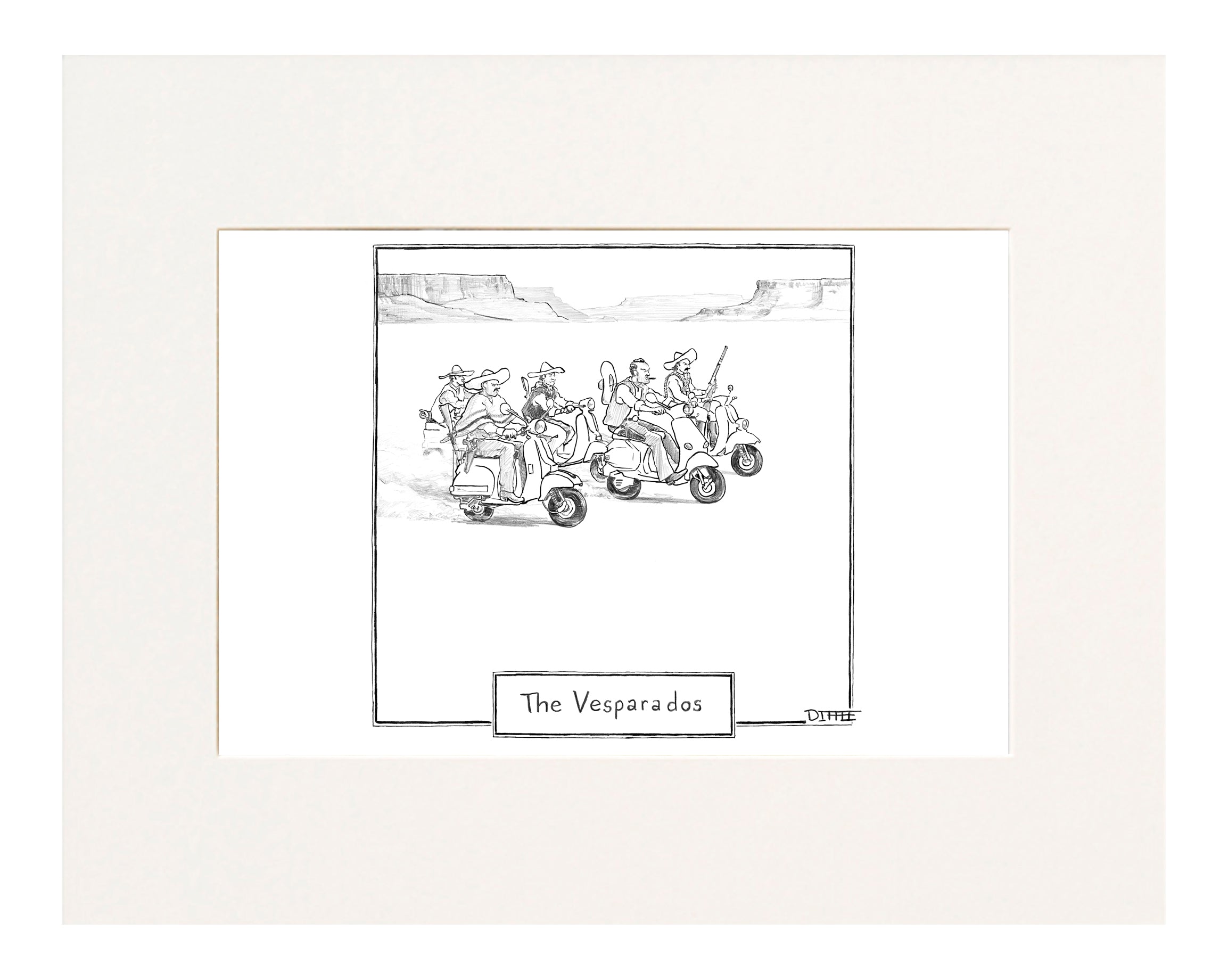 Diffee Cartoons Matt Diffee The Vesparados Cartoon Print – CartoonStock