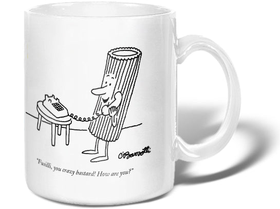 Charles Barsotti Fusilli, You Crazy Bastard Mug – CartoonStock