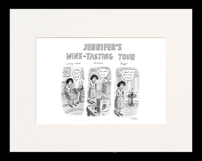 Wine-Tasting Tour Personalized Cartoon Print