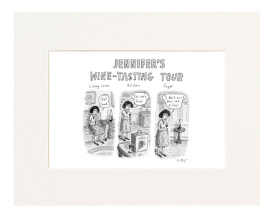 Wine-Tasting Tour Personalized Cartoon Print