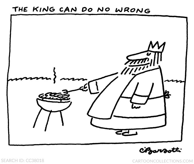 Grilling Aprons - "The King Can Do No Wrong"